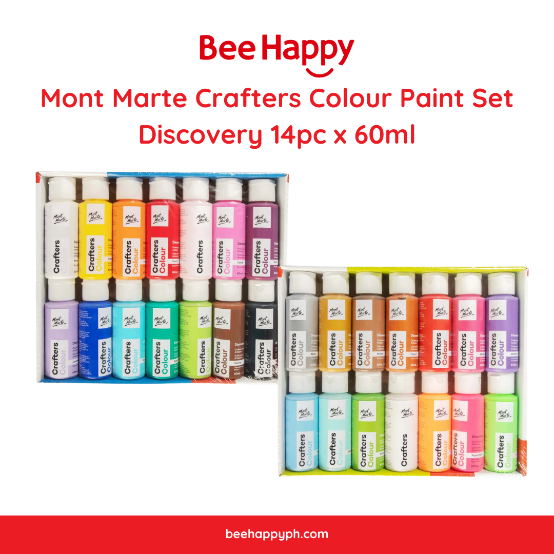 Mont Marte Crafters Colour Paint Set Discovery 14pc x 60ml