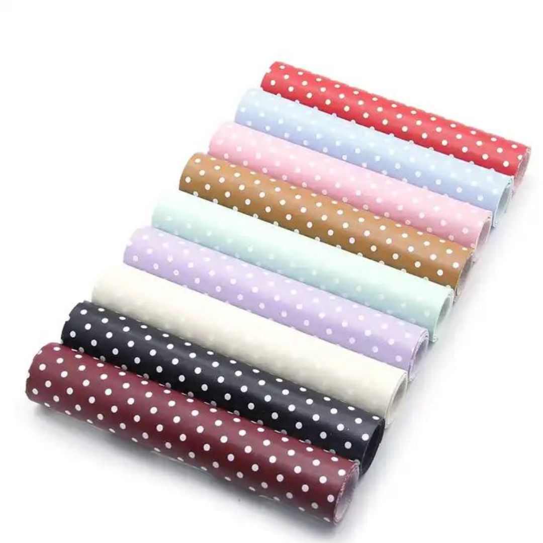 Bee Happy Faux Leather Sheets - Dots Printed