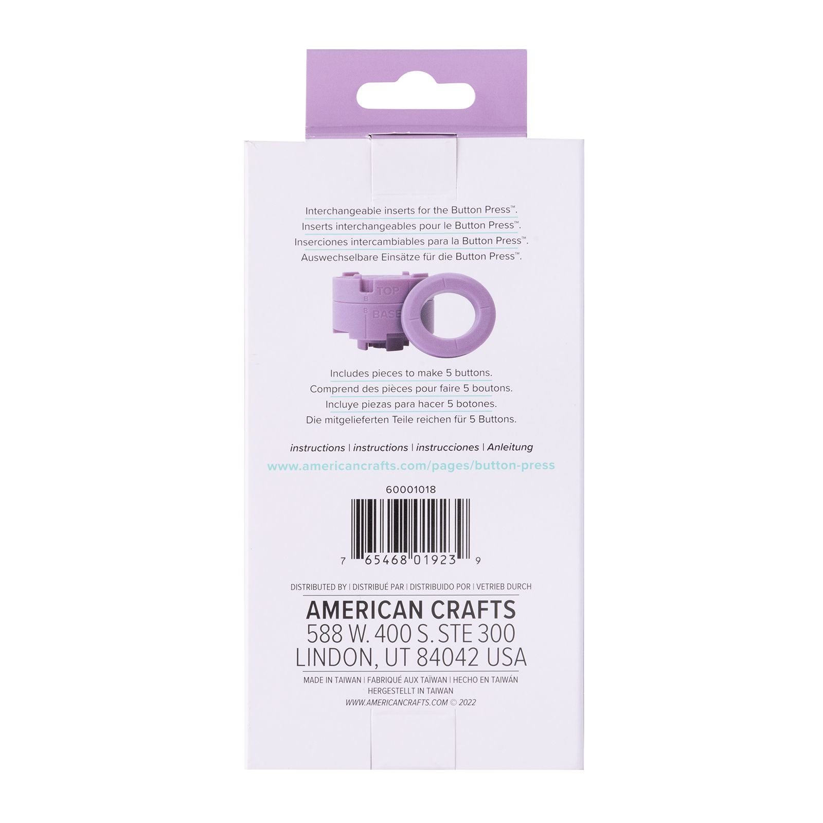 We R Memory Keepers Small Oval Button Press Insert