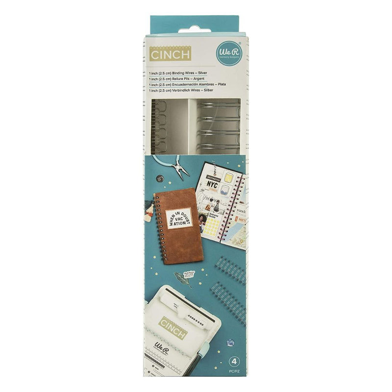 We R Memory Keepers Cinch Wires 1" 4/Pkg Silver