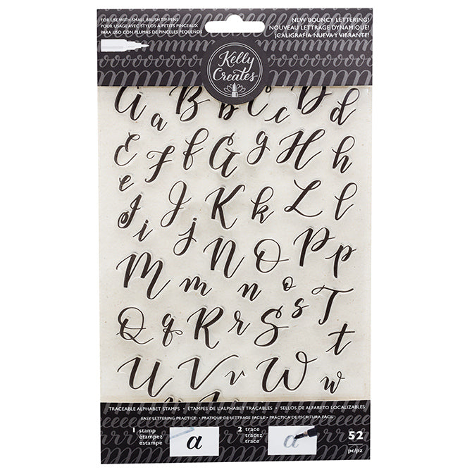 American Crafts Traceable Bouncy Alphabet Clear Stamps