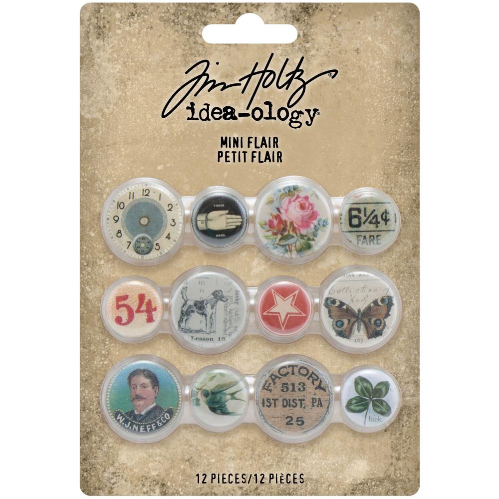 Idea-Ology Mini Flair Buttons 12/Pcs