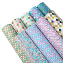Bee Happy Faux Leather Sheets - Mermaid Fish Scales 9pcs
