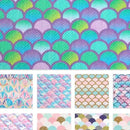 Bee Happy Faux Leather Sheets - Mermaid Fish Scales 9pcs
