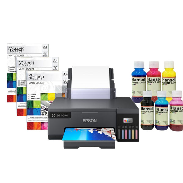 Epson L8050 Pigment Printer Bundle (L8050 + Hansol Pigment Inks + Vinyl Stickers)