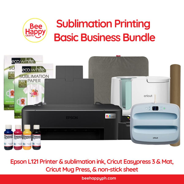 Sublimation Printing  Basic Business Bundle - Epson L121 Printer, Cricut Mug Press & Easypress 3