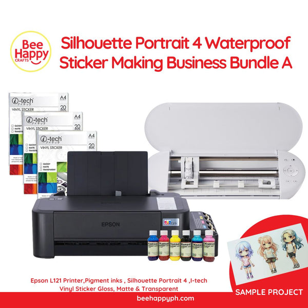 Silhouette Portrait 4 Waterproof Sticker Making Business Bundle A