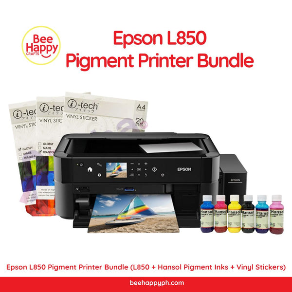 Epson L850 Pigment Printer Bundle (L850 + Hansol Pigment Inks + Vinyl Stickers)