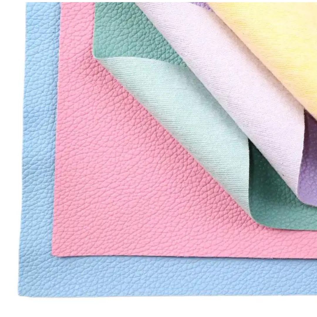 Bee Happy Faux Leather Sheets- Litchi Grain Plain Color 6pcs