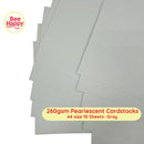 Bee Happy 260gsm Pearlescent Cardstocks A4 Size 10 Sheets - Shadow Neutral & Light Neutrals