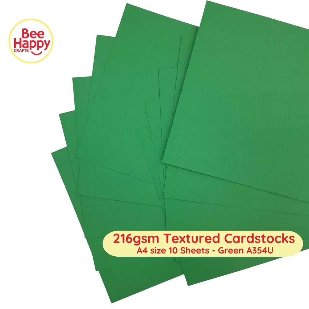 Bee Happy 216gsm Textured Cardstocks A4 Size 10 Sheets - Neutrals & Basics