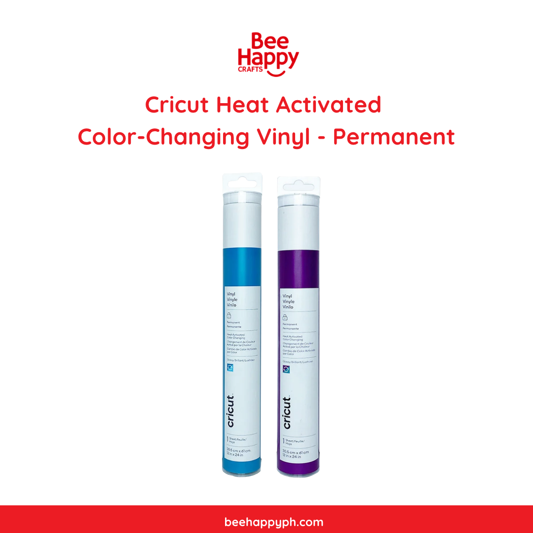 Cricut Heat-Activated Color-Changing Vinyl - Permanent 2 in x 24 in (30.5 cm x 61 cm)