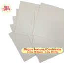 Bee Happy 216gsm Textured Cardstocks A4 Size 10 Sheets - Neutrals & Basics