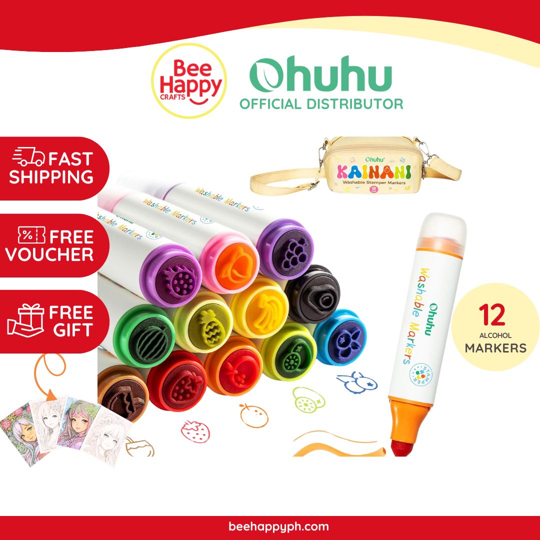 Ohuhu Kainani Stamper Washable Markers 12 Colors Y30-80601-36