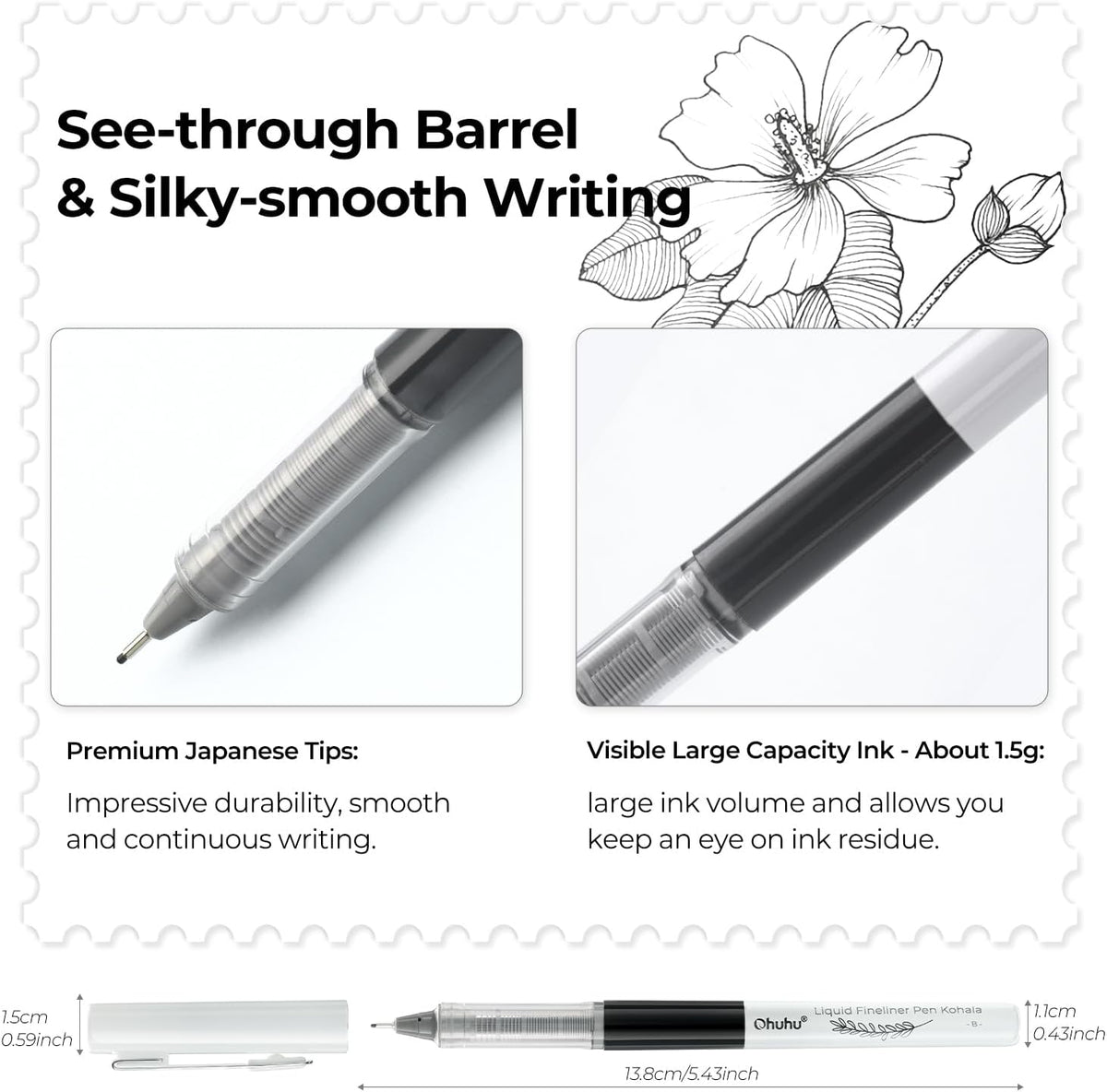 Ohuhu Kohala Liquid Fineliner Drawing Pens (9pcs) Y30-80600-53
