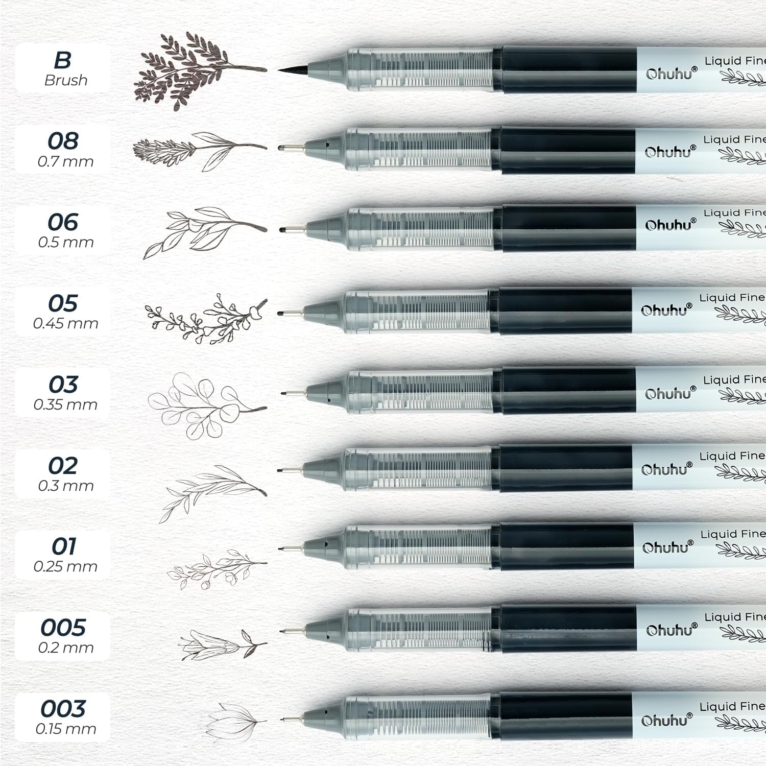 Ohuhu Kohala Liquid Fineliner Drawing Pens (9pcs) Y30-80600-53