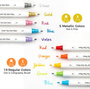 Ohuhu Kumimi 24 Colors Dot Marker Pens Dual Tips