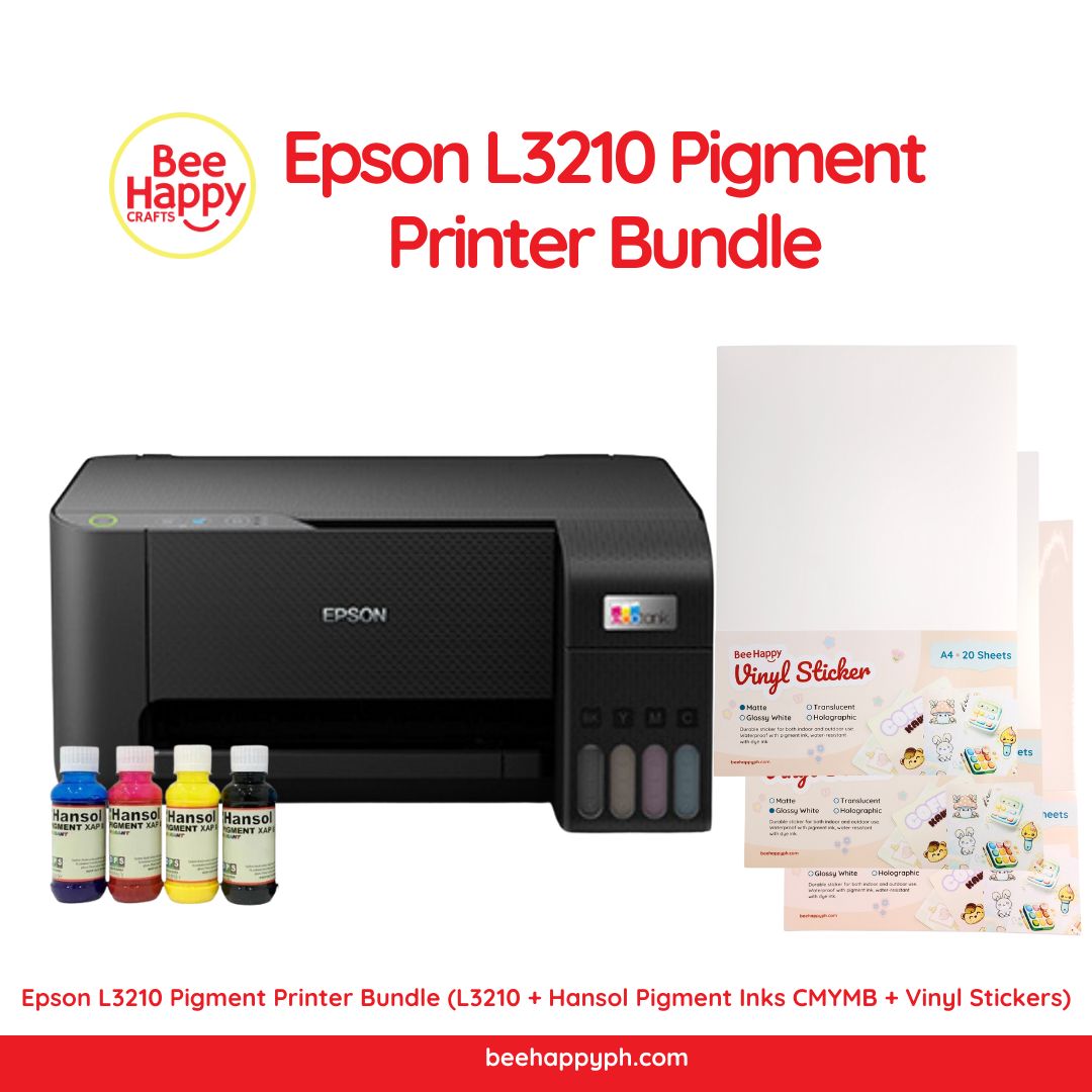 Epson L3210 Pigment Printer Bundle (L3210+ Hansol Pigment Inks + Vinyl Stickers)