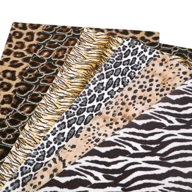Bee Happy Faux Leather Sheets - Leopard Patterned Imitation 6pcs