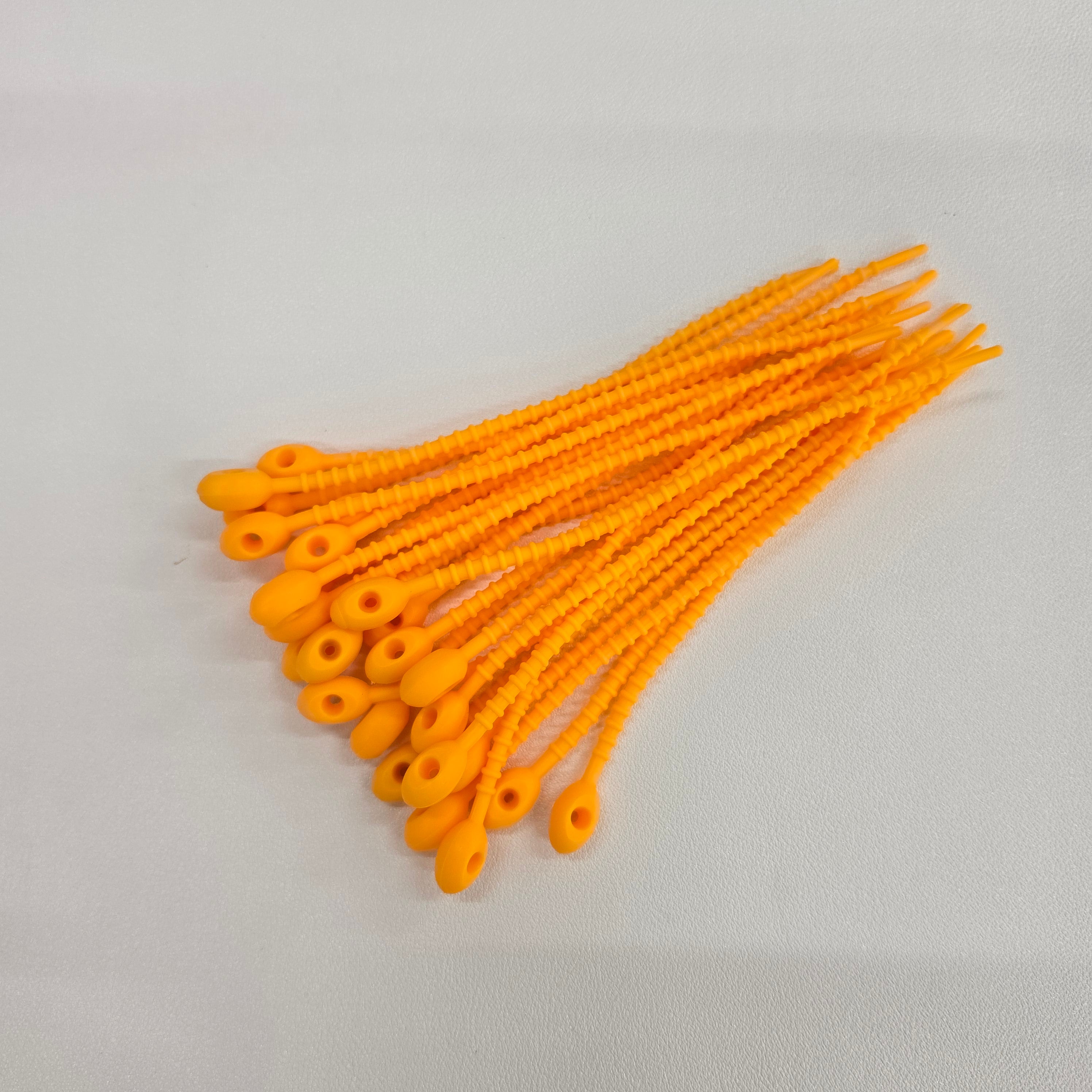 Bee Happy Silicone Tie for Keychains (25pcs)
