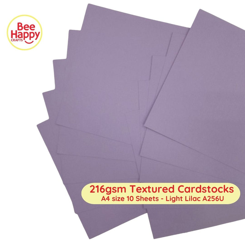 Bee Happy 216gsm Textured Cardstocks A4 Size 10 Sheets - Pastel & Dark Colors