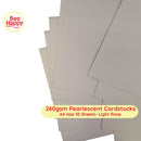 Bee Happy 260gsm Pearlescent Cardstocks A4 Size 10 Sheets - Shadow Neutral & Light Neutrals