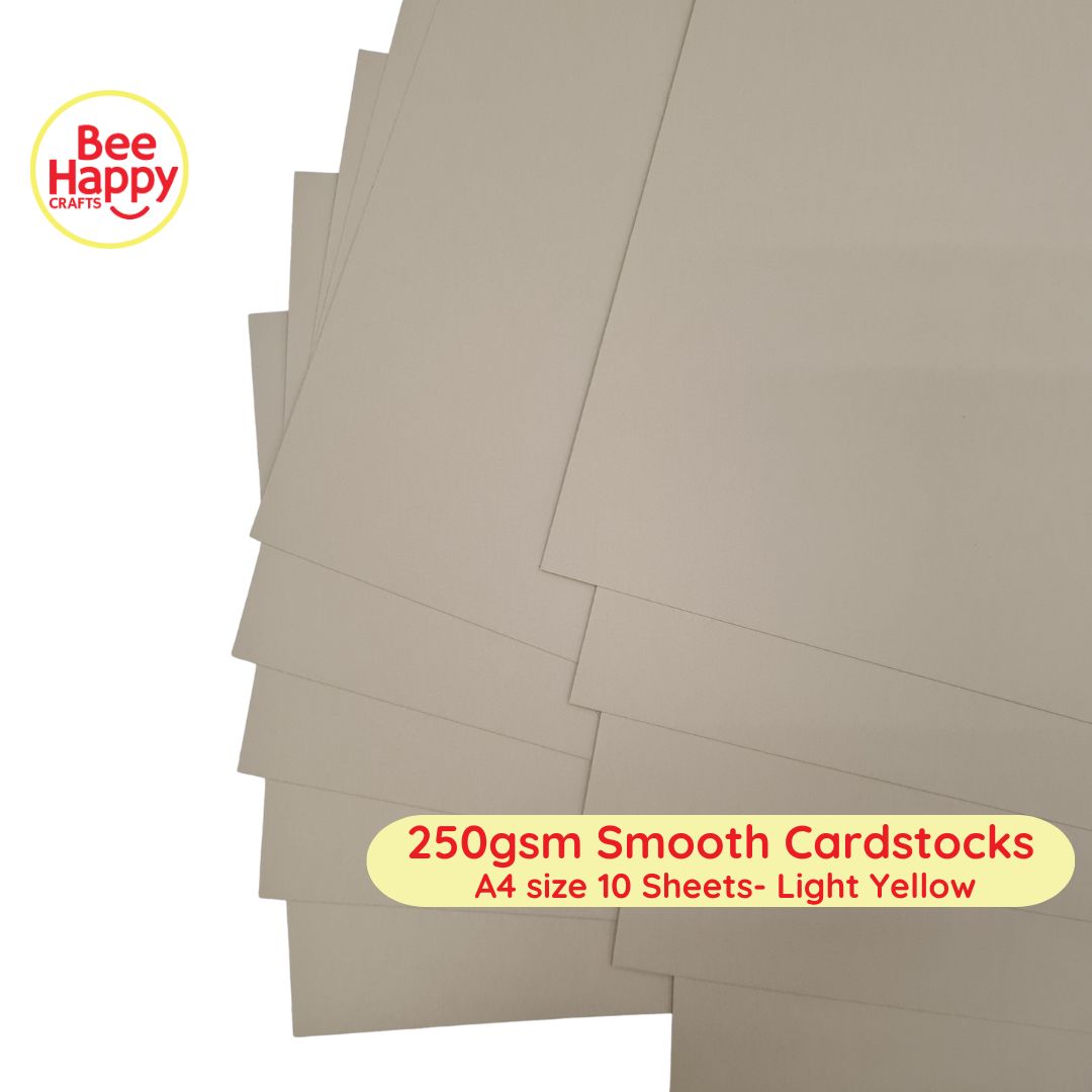 Bee Happy 250gsm Smooth Cardstocks 10 Sheets - Deep & Candy Colors