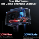Laserpecker LP5 Basic & LP5 Deluxe - The Smart 20W Fiber + Diode Laser Engraver