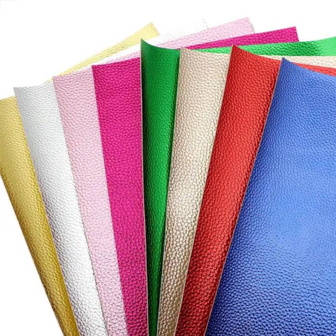 Bee Happy Faux Leather Sheets - Solid Metallic 8pcs