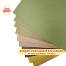Bee Happy 260gsm Pearlescent Cardstocks A4 Size 10 Sheets - Pearlescent Deep Colors & Metallics