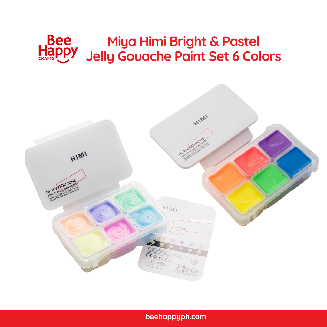 Miya Himi Bright & Pastel Jelly Gouache Paint Set 6 Colors 23ml Jelly Cup Design