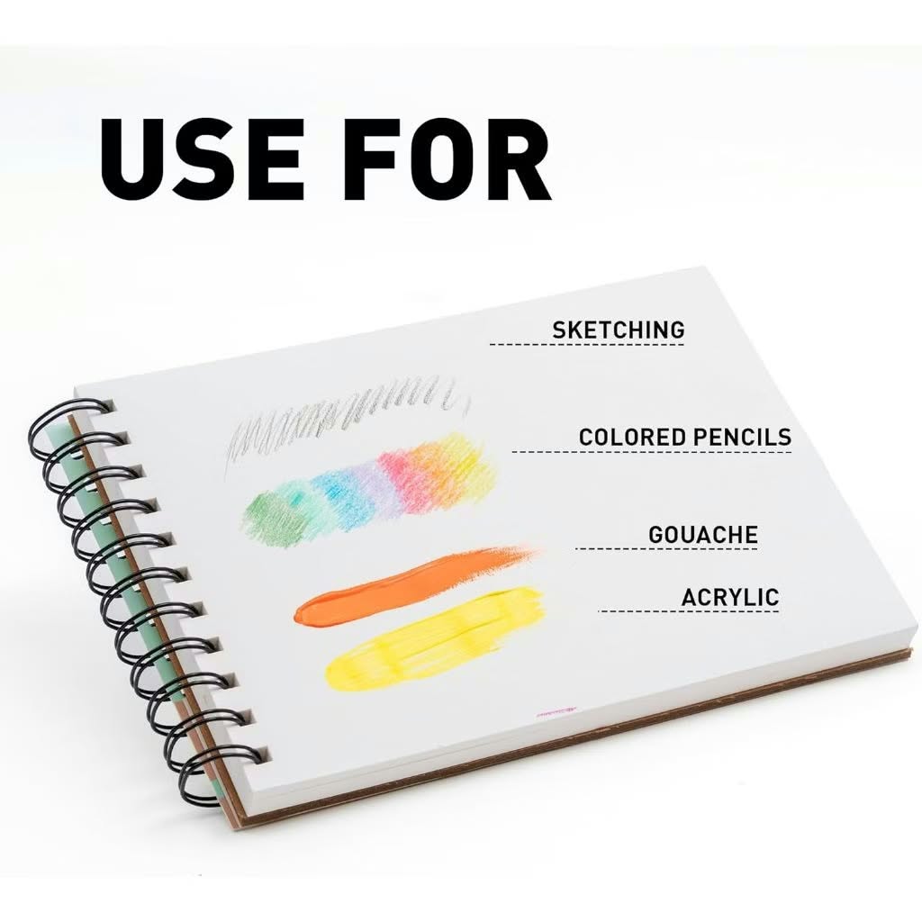 Miya Himi Gouache Pad 8.5 x 8.5 50 sheets & 5.9 x 8.3 40 Sheets Mix Paper Pad