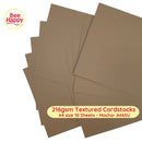 Bee Happy 216gsm Textured Cardstocks A4 Size 10 Sheets - Neutrals & Basics