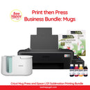 Print then Press Business Bundle: Mugs - Cricut Mug Press and Epson L121 Sublimation Printing Bundle