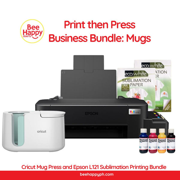 Print then Press Business Bundle: Mugs - Cricut Mug Press and Epson L121 Sublimation Printing Bundle