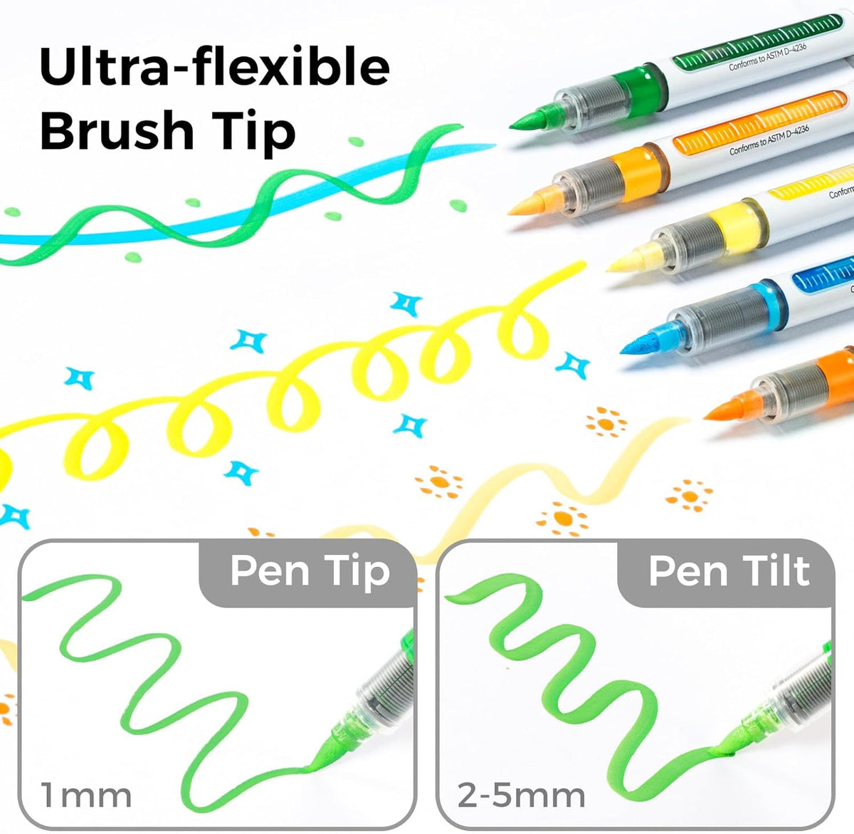 Ohuhu Nahuku Acrylic Brush Markers 24,48 & 72 Colors Y30-80601-46, Y30-80601-84,Y30-80602-14