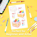 Ohuhu Nahuku Acrylic Brush Markers 24 & 48 Colors Y30-80601-46, Y30-80601-84