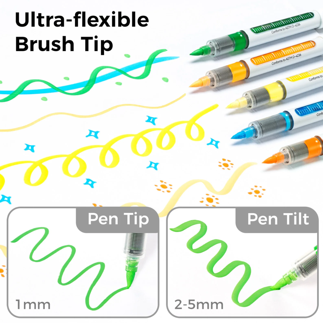 Ohuhu Nahuku Acrylic Brush Markers 24,48 & 72 Colors Y30-80601-46, Y30-80601-84,Y30-80602-14