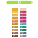 Ohuhu Fine & Chisel 80 Basic Colors Dual Tips Alcohol Art Markers Y30-80401-83