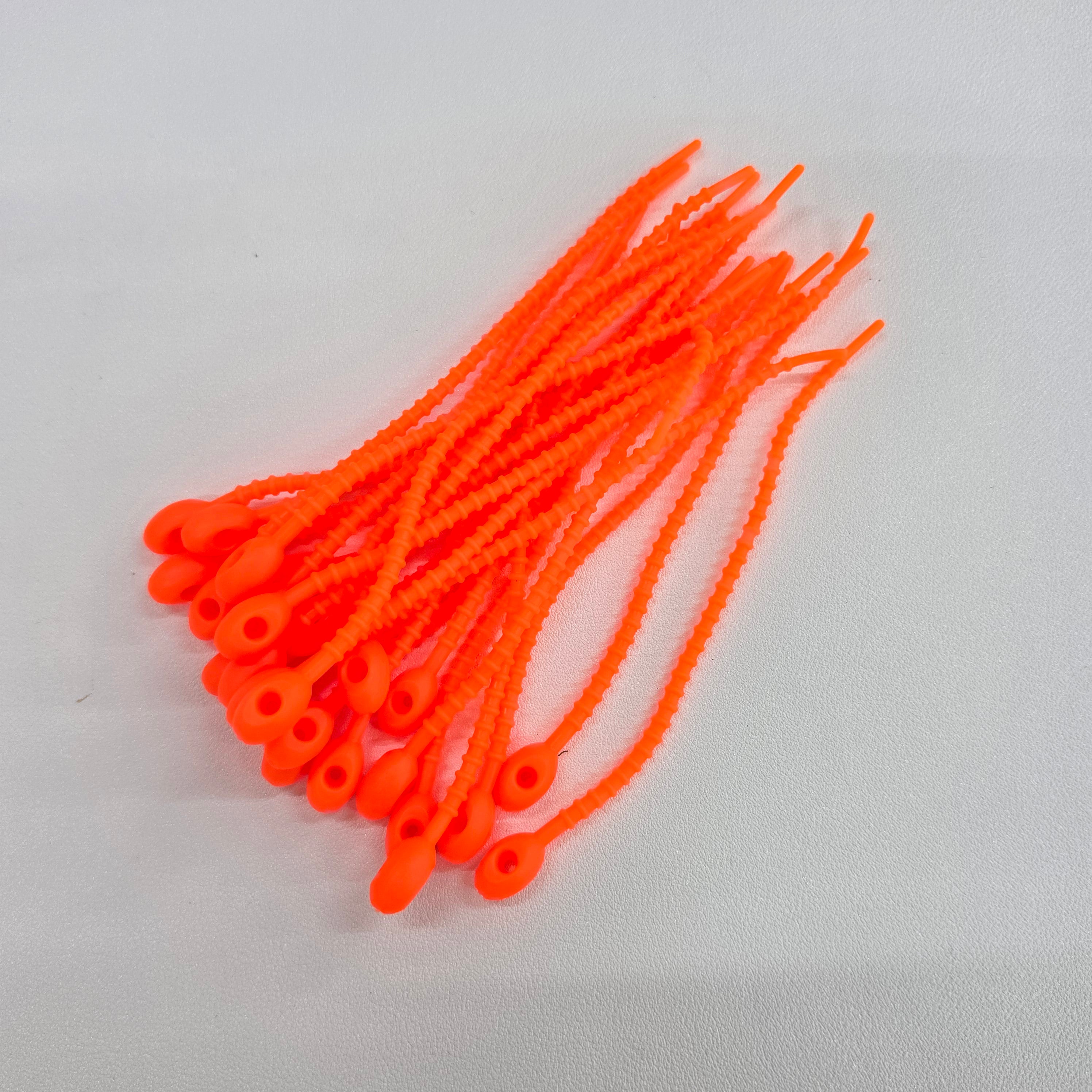Bee Happy Silicone Tie for Keychains (25pcs)