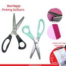 Bee Happy Pinking Scissors for Papers and Fabric (Zigzag Scissors 5mm)