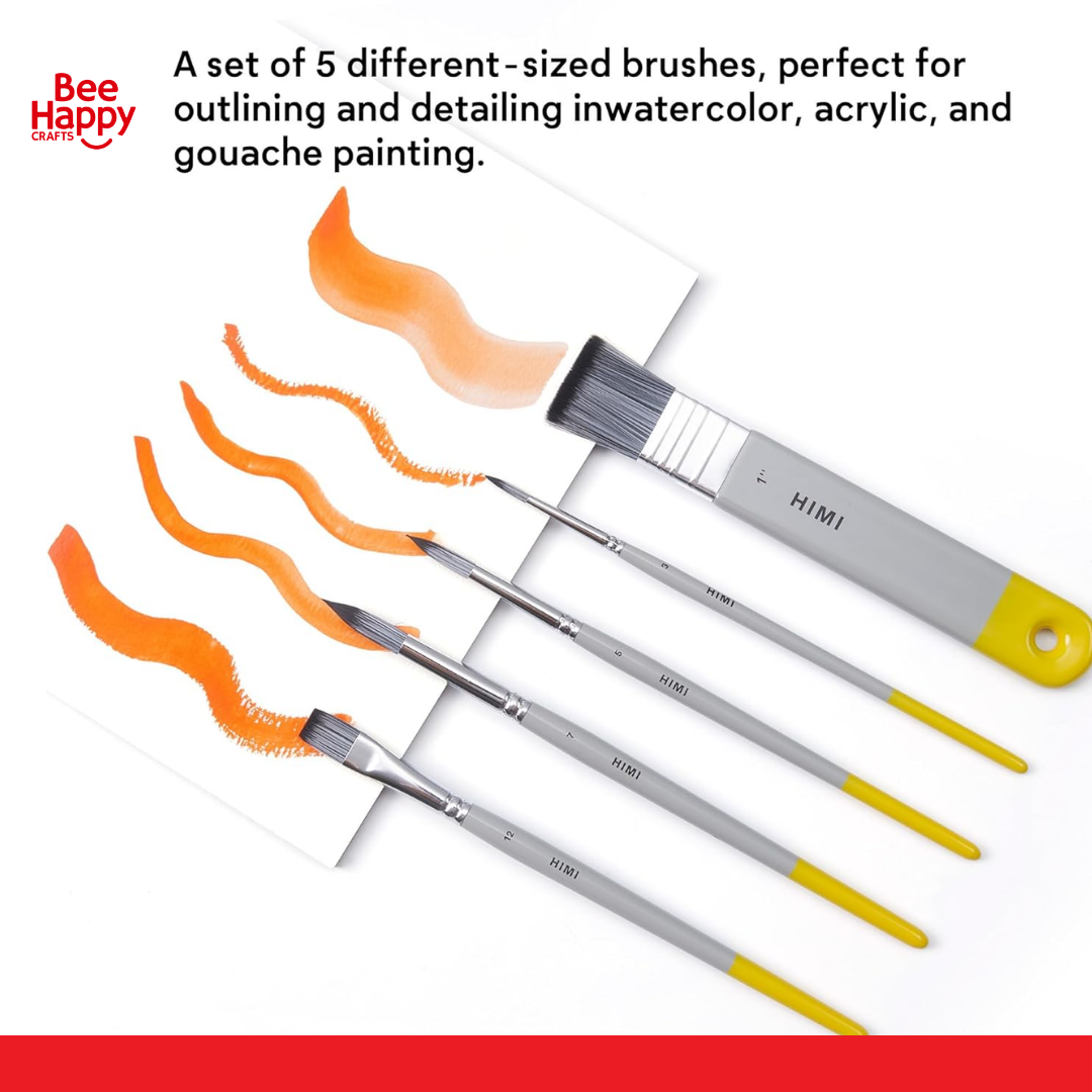 HIMI 5 Pcs Watercolour Brush Set