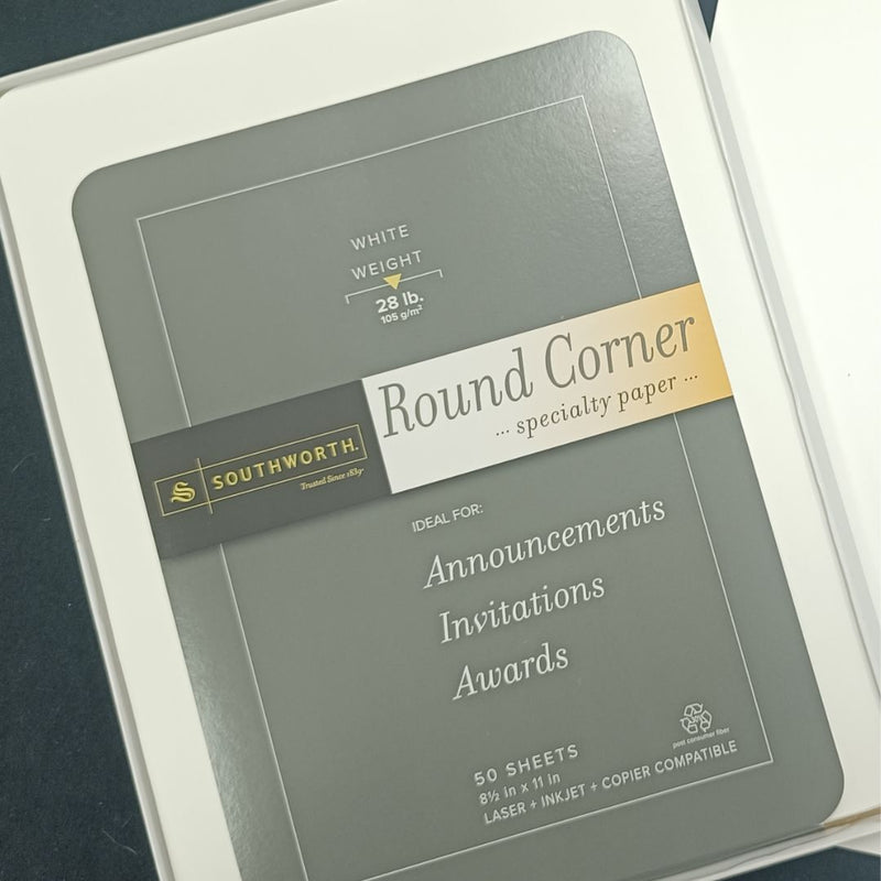 Recollections Round Corner Specialty Paper 50 sheets 105 gsm