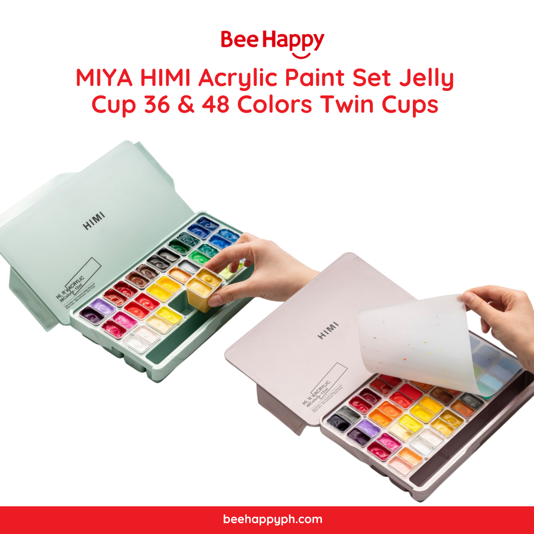 MIYA HIMI Acrylic Paint Set Jelly Cup 36 & 48 Colors (No Brush Included) Twin Cups