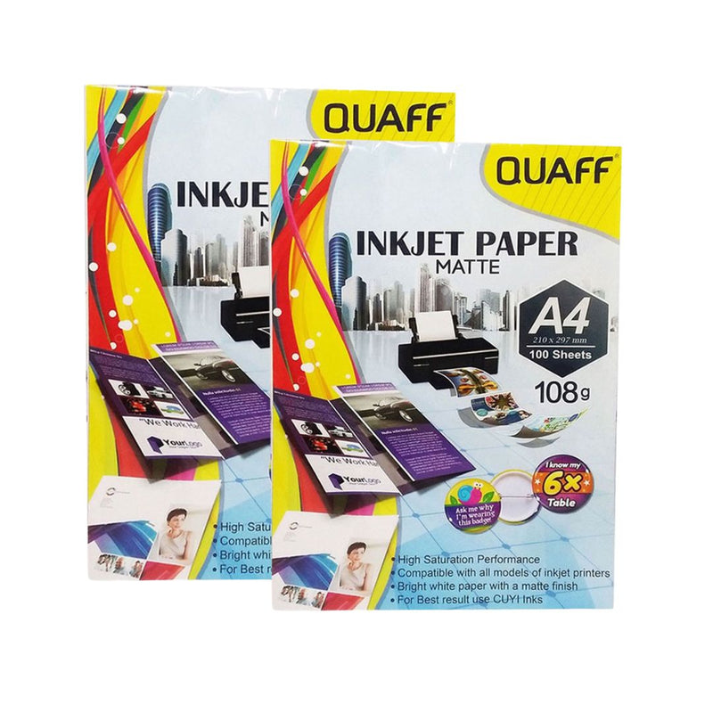 Quaff Inkjet Paper Matte A4 108g 100sheets