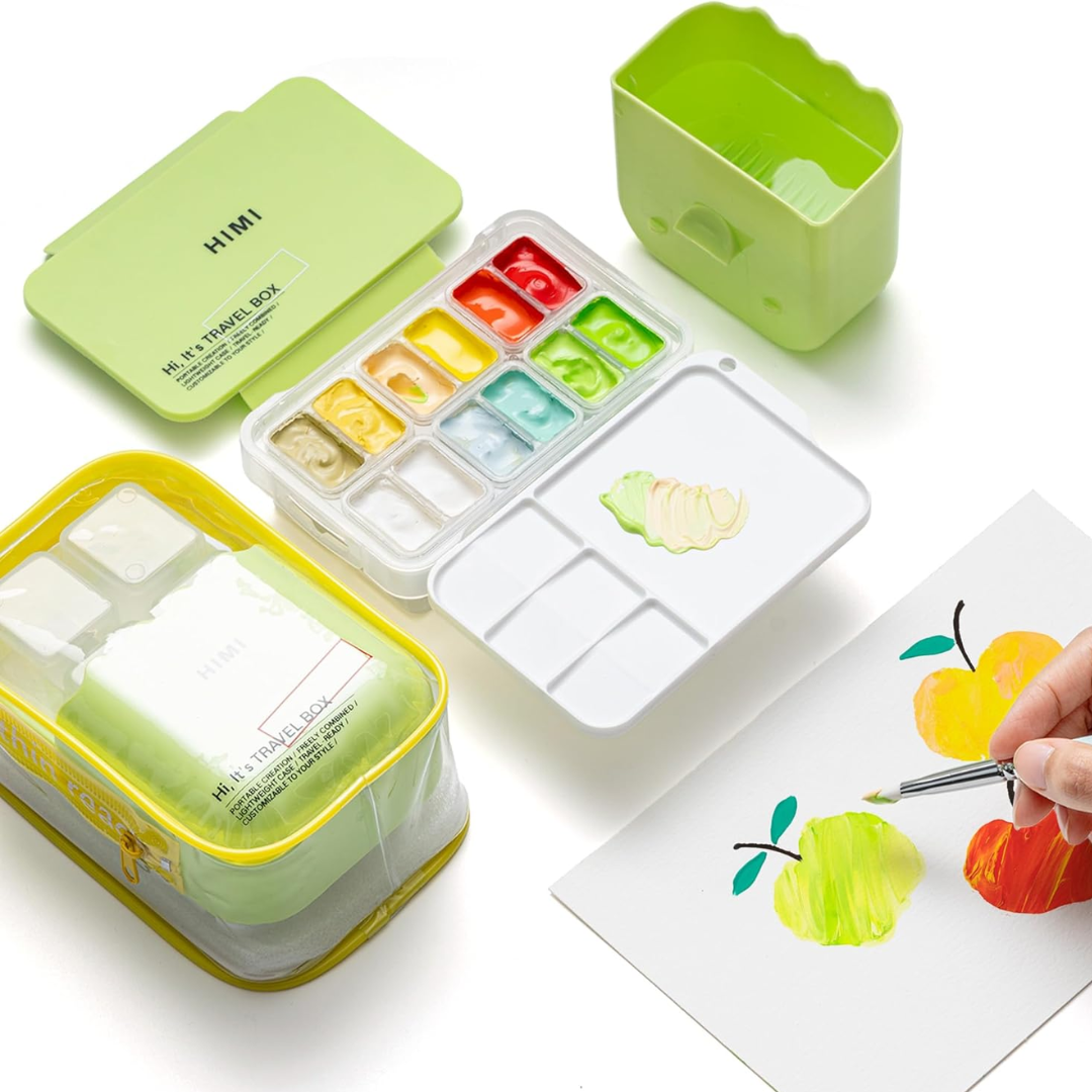 Miya Himi Travel Box Gouache Set – Holds up to 12 Colors
