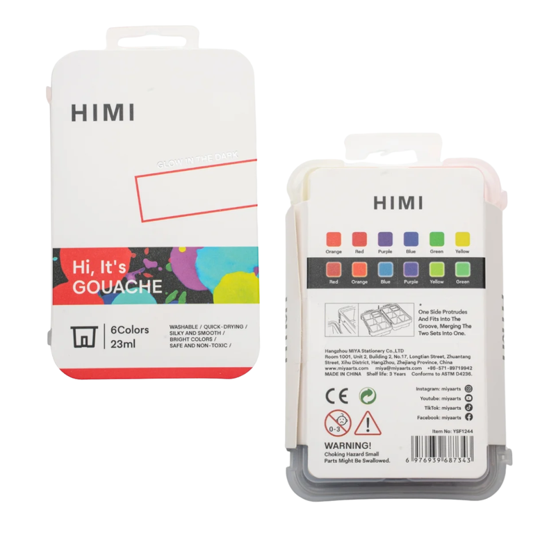 Miya Himi Bright & Pastel Jelly Gouache Paint Set 6 Colors 23ml Jelly