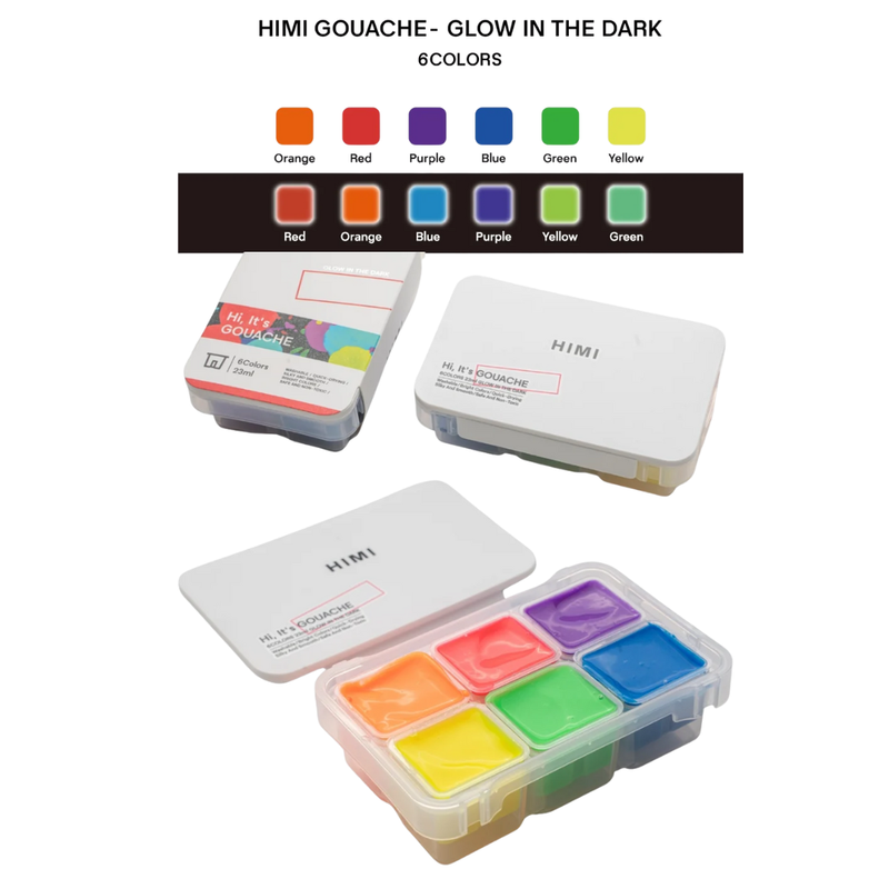 Miya Himi Bright & Pastel Jelly Gouache Paint Set 6 Colors 23ml Jelly