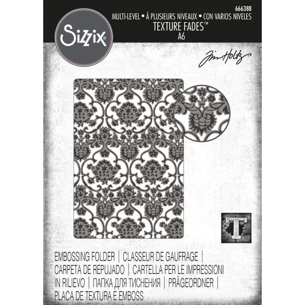 Sizzix Multi-Level Texture Fades Embossing Folder -  Tapestry by Tim Holtz