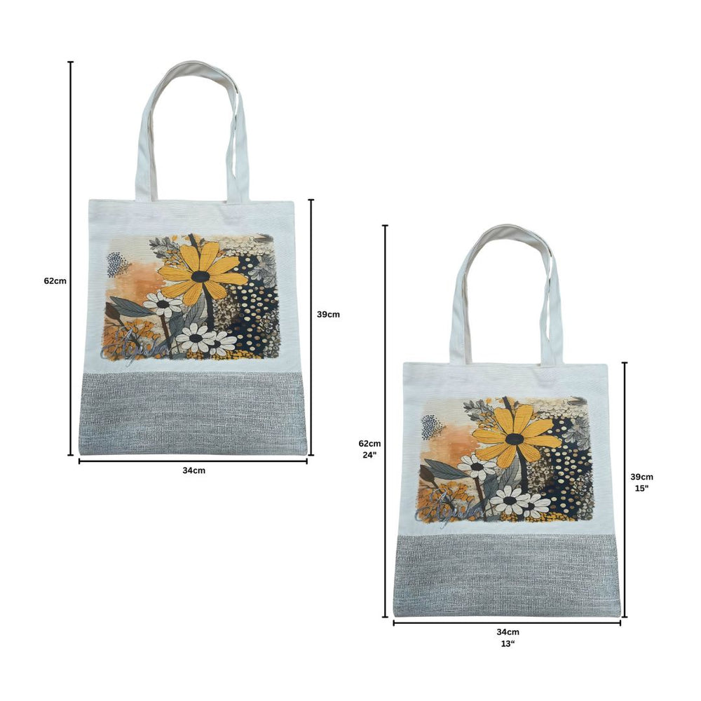 Bee Happy Sublimation Tote Bag with Decorative Base 13